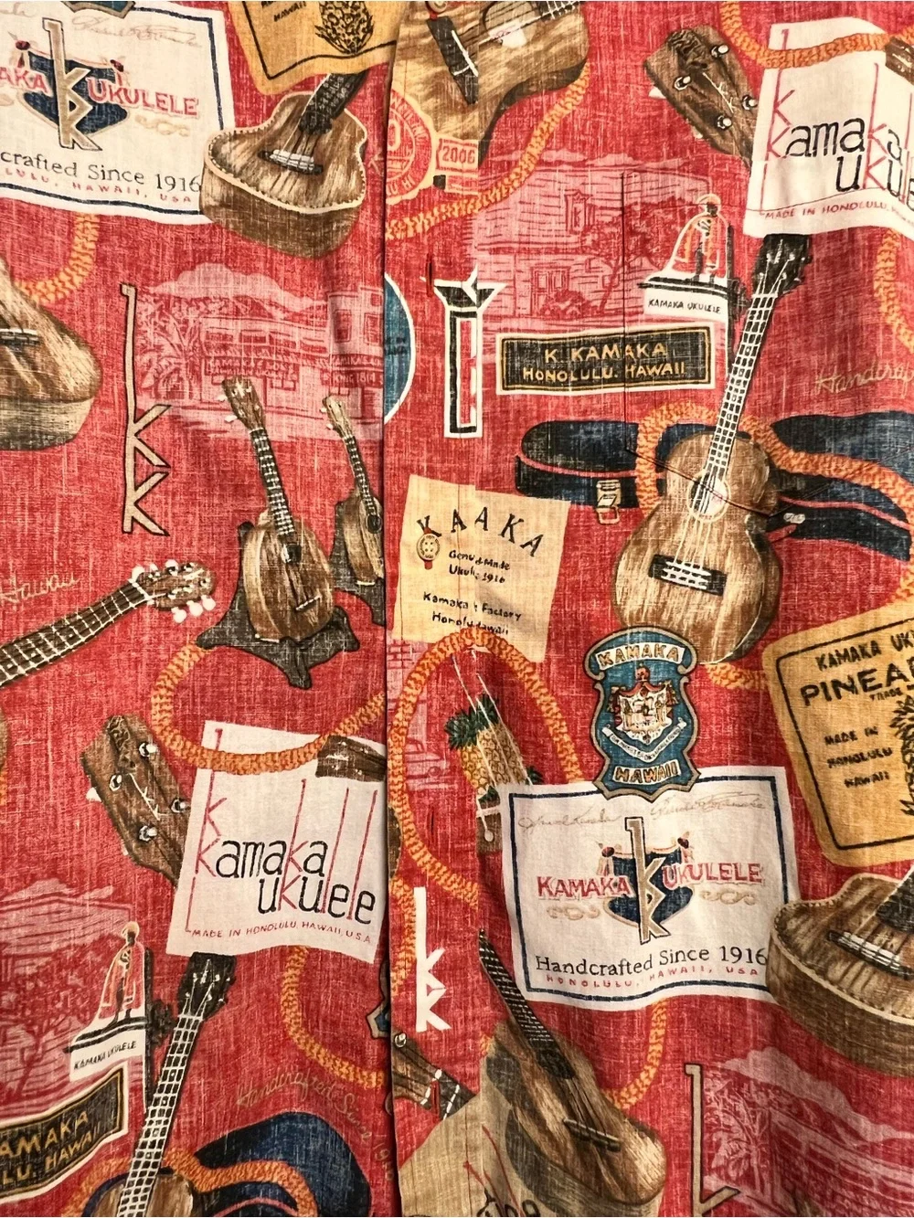 Reyn Spooner x Kamaka Ukulele Long Sleeve Button Down Shirt